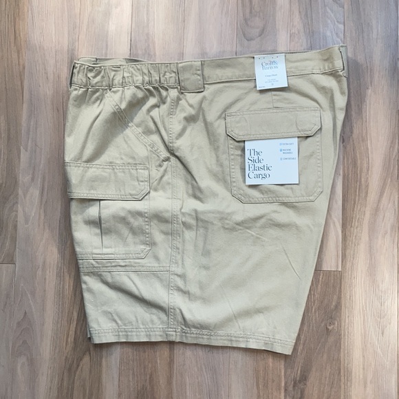 NWT Side elastic tan cargo short Croft & barrow size 52 or 46 - Picture 4 of 16